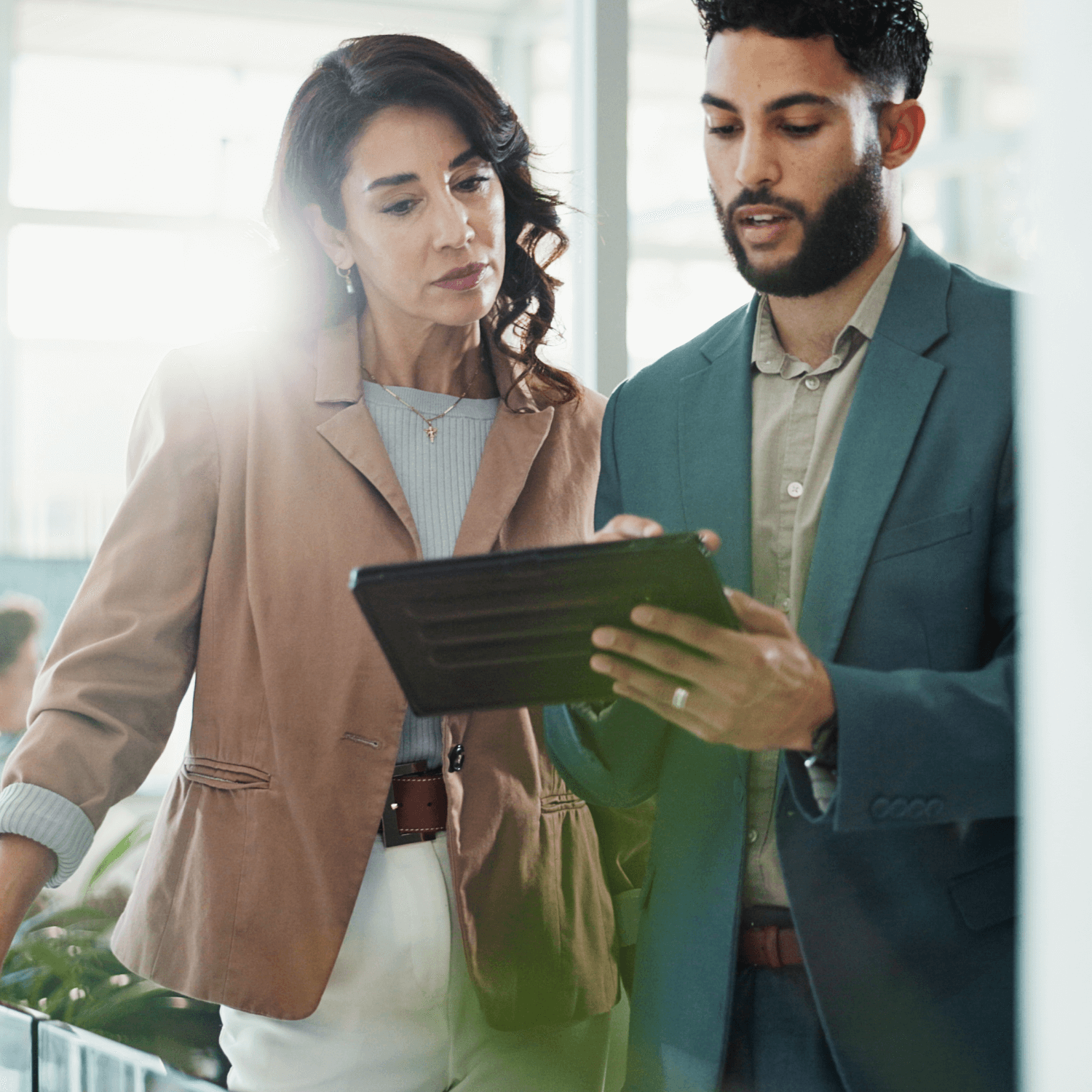 Coworkers Meeting Square