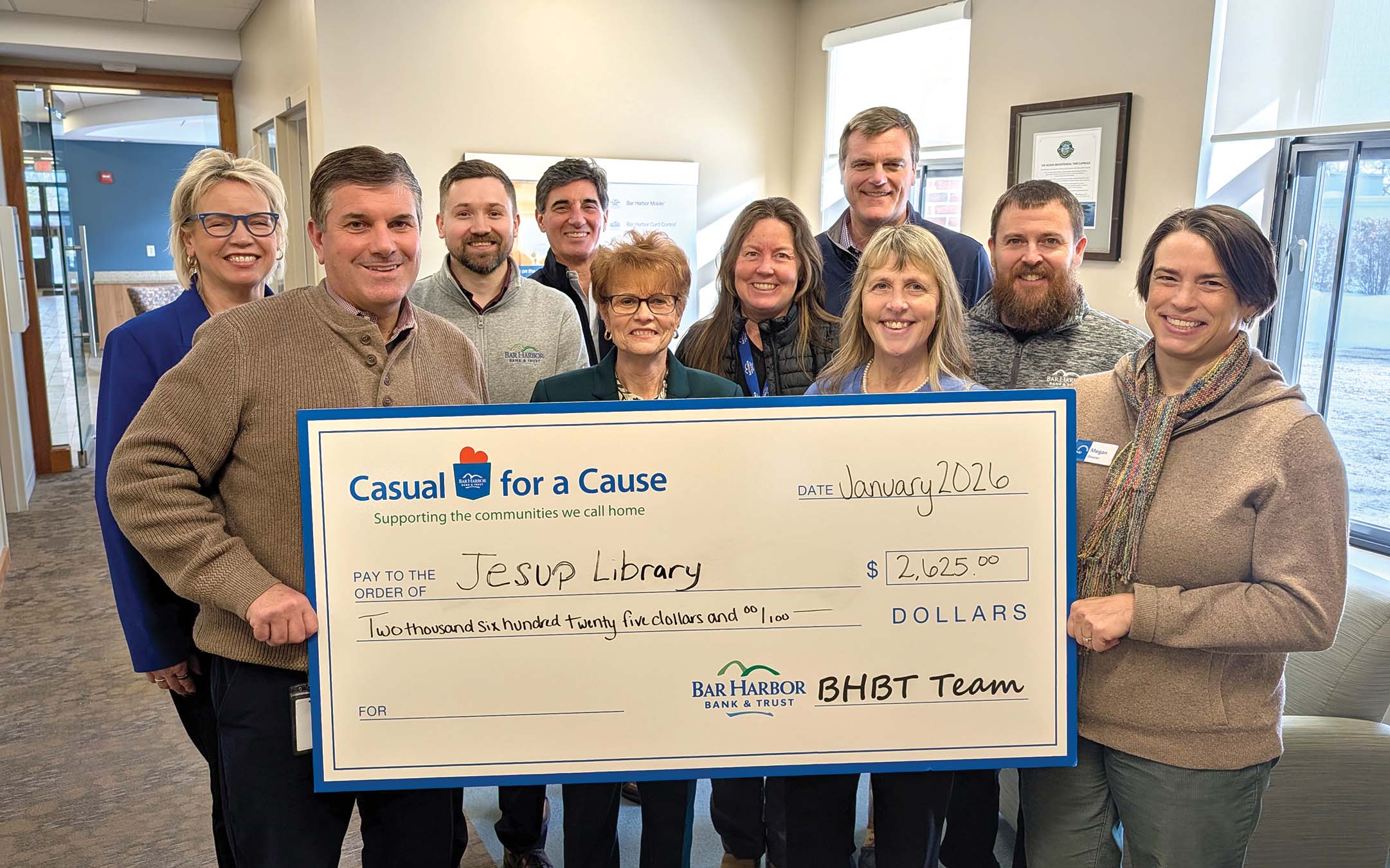 Bar Harbor Bank & Trust in Bar Harbor, Maine, donated more than $21,000 to local nonprofits through its Casual for a Cause initiative.