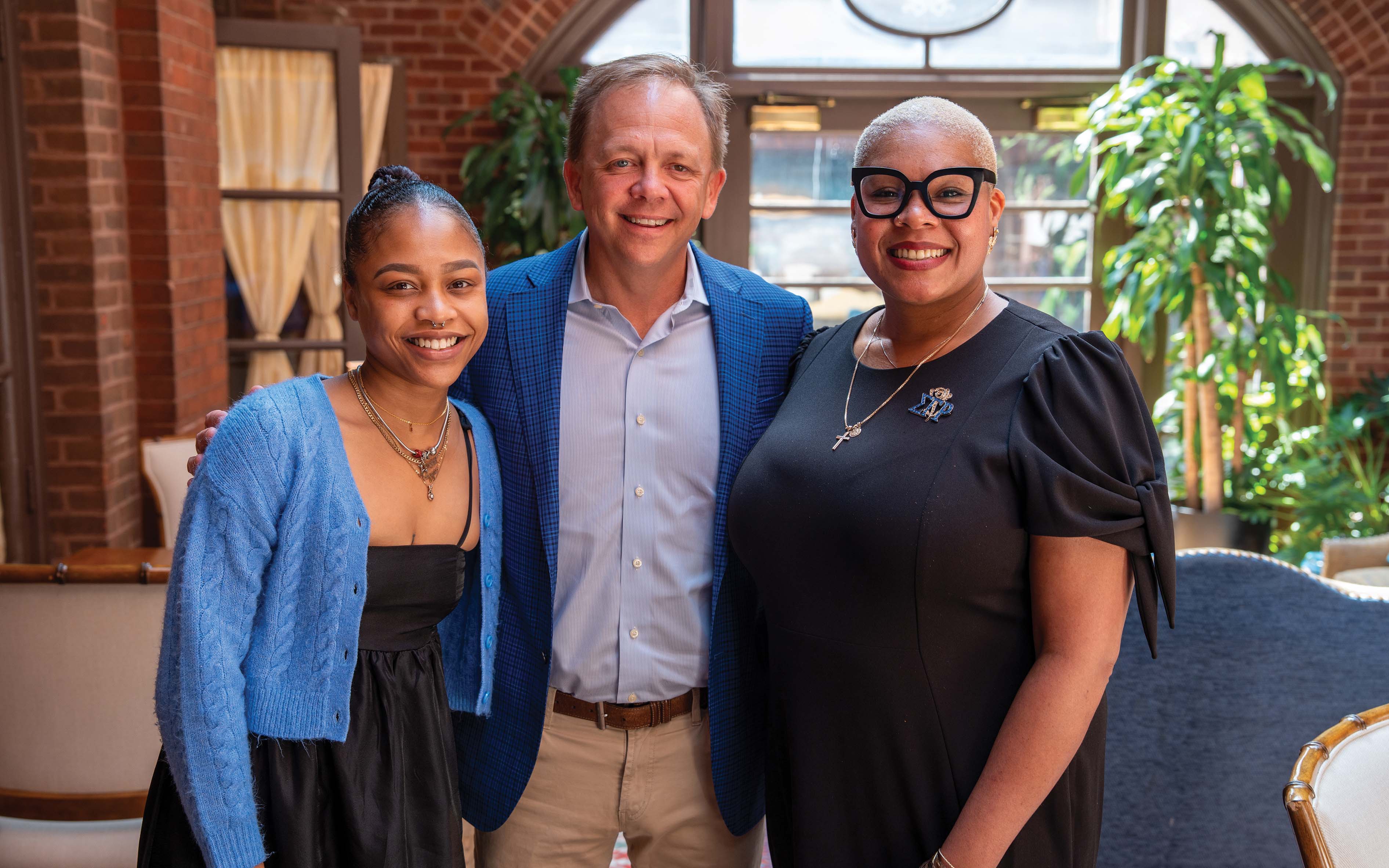 From left: Primis Works manager Markeia Toney, CEO Dennis Zember and Sherryl T Jackson, a Primis Works graduate and now Primis Bank employee. | Photo courtesy of Primis Bank