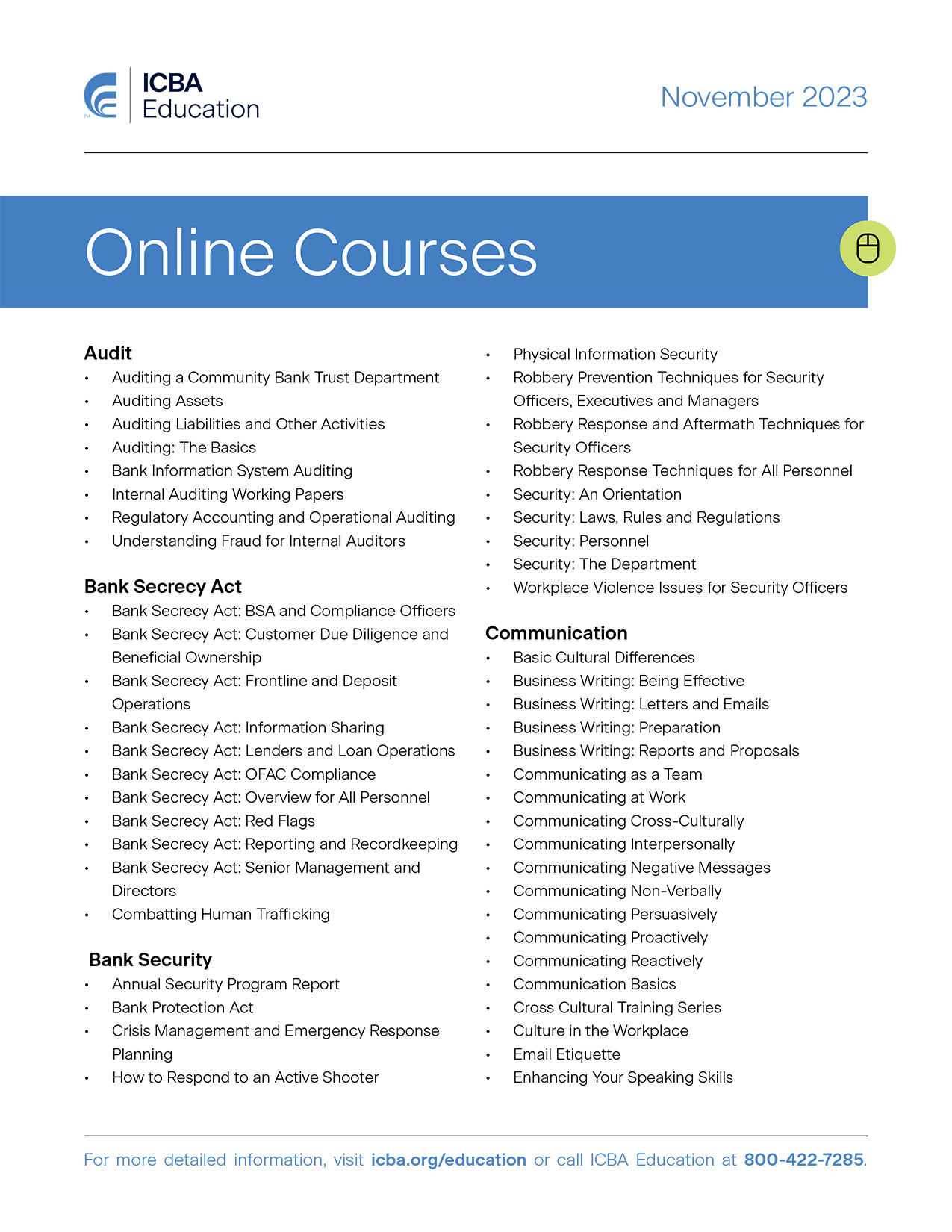 Online Course List